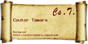 Csutor Tamara névjegykártya